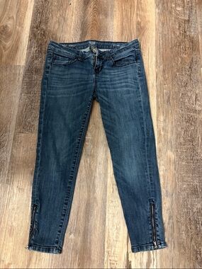 a.n.a Dark Blue Skinny Jeans with Ankle Zips